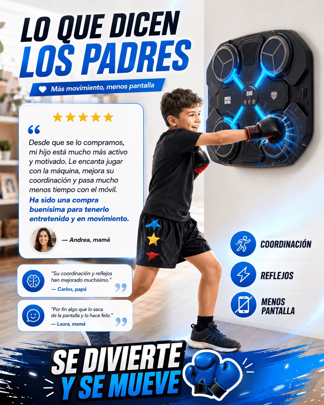 Lo que dicen los padres — se divierte y se mueve