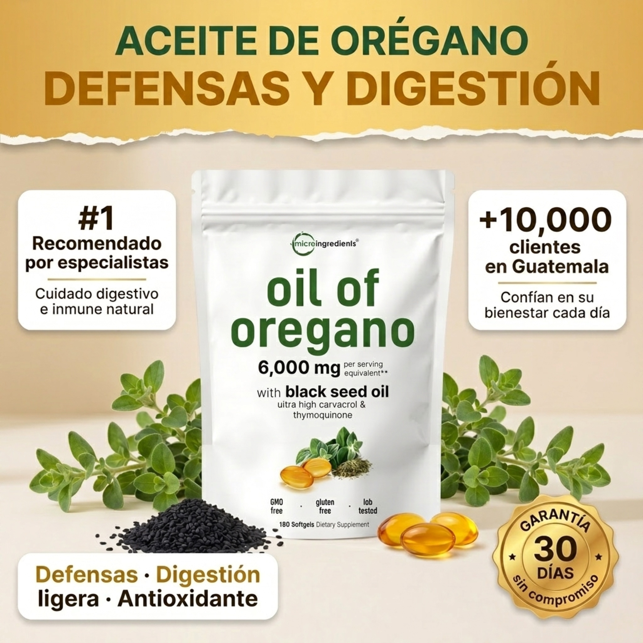 Cápsulas de Aceite de Orégano