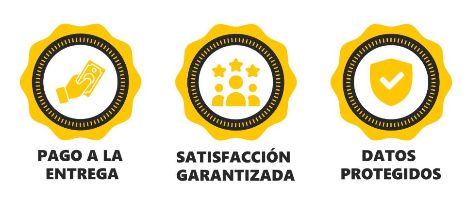 Pago a la entrega · Satisfacción garantizada · Datos protegidos